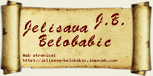 Jelisava Belobabić vizit kartica